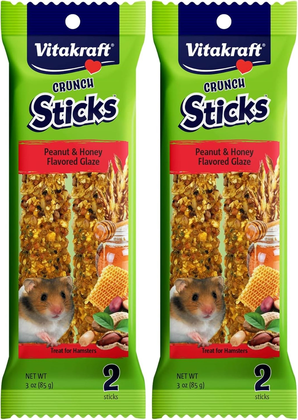 Vitakraft Crunch Sticks Hamster Treats Apple and Honey Flavor 2 Pack - Wholesome Crunchy Chew Sticks for Hamsters and Gerbils - Enrichment Chew Toy with Natural Wood Core - Image 13