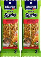Vitakraft Crunch Sticks Hamster Treats Apple and Honey Flavor 2 Pack - Wholesome Crunchy Chew Sticks for Hamsters and Gerbils - Enrichment Chew Toy with Natural Wood Core - Image 13