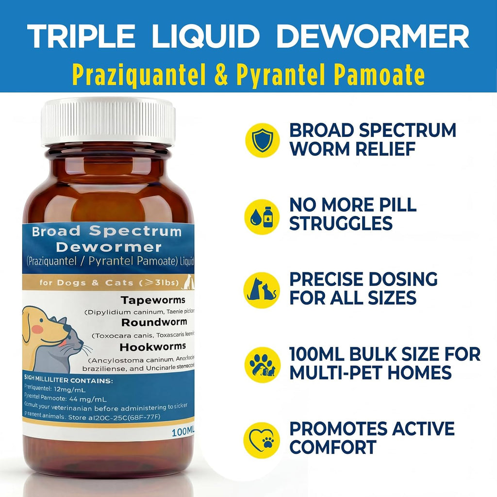 Petcci oral suspension worm treatment for puppies and kittens