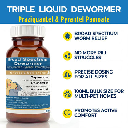 Petcci oral suspension worm treatment for puppies and kittens