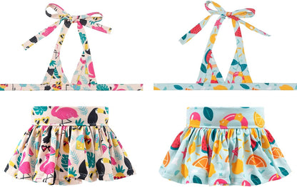 CuteBone Dog Bikini Dress, Stylish Swimsuit Costume for Small Dogs, Comfortable & Adjustable Puppy Bathing Suit, Soft Outfit Pet Apparel for Beach, Pool and Summer Fun DB07S - Image 11