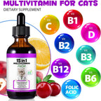 Zodenis cat liquid multivitamin dropper being mixed with cat food