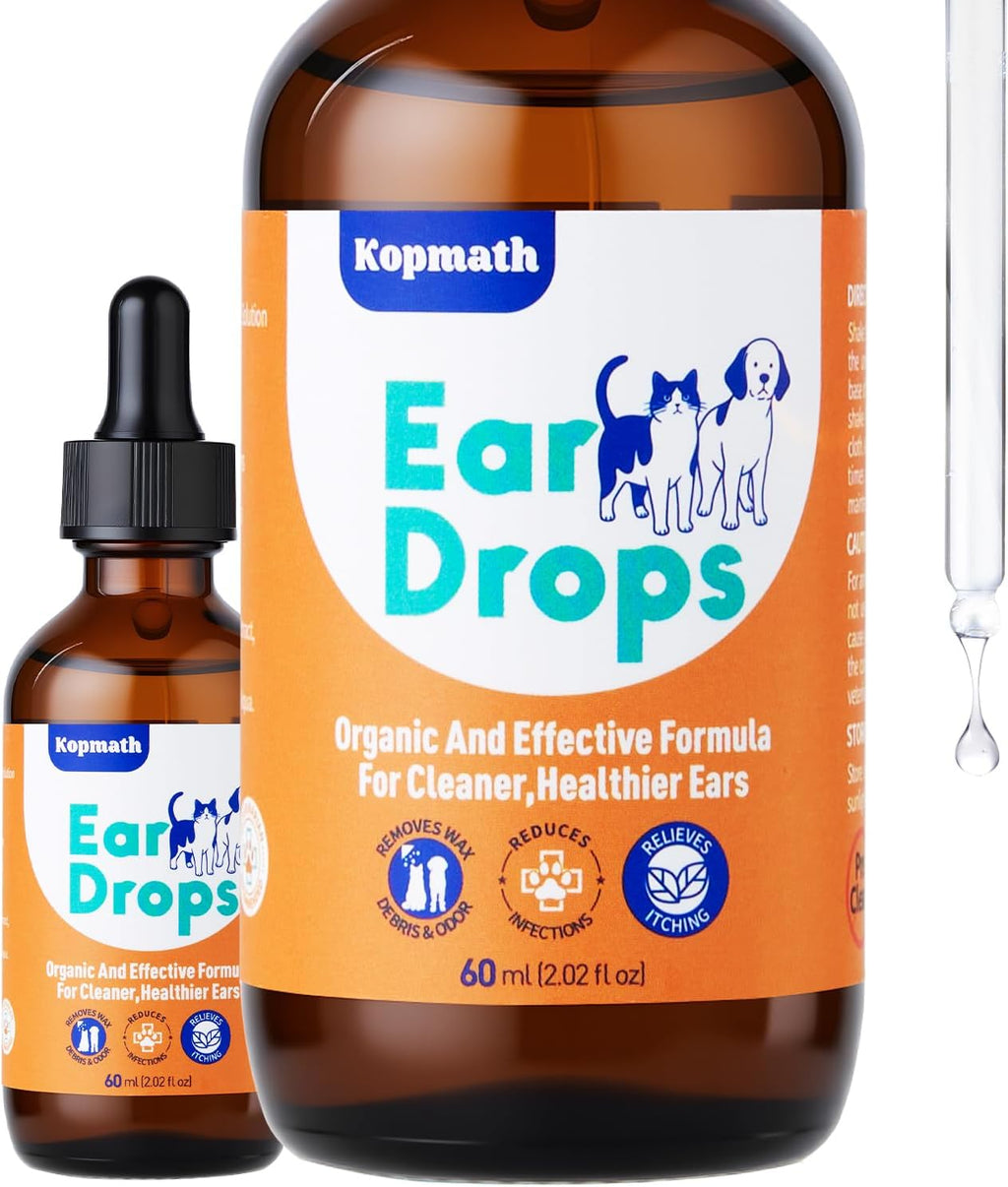 Instructions label on Kopmath pet ear cleaning solution