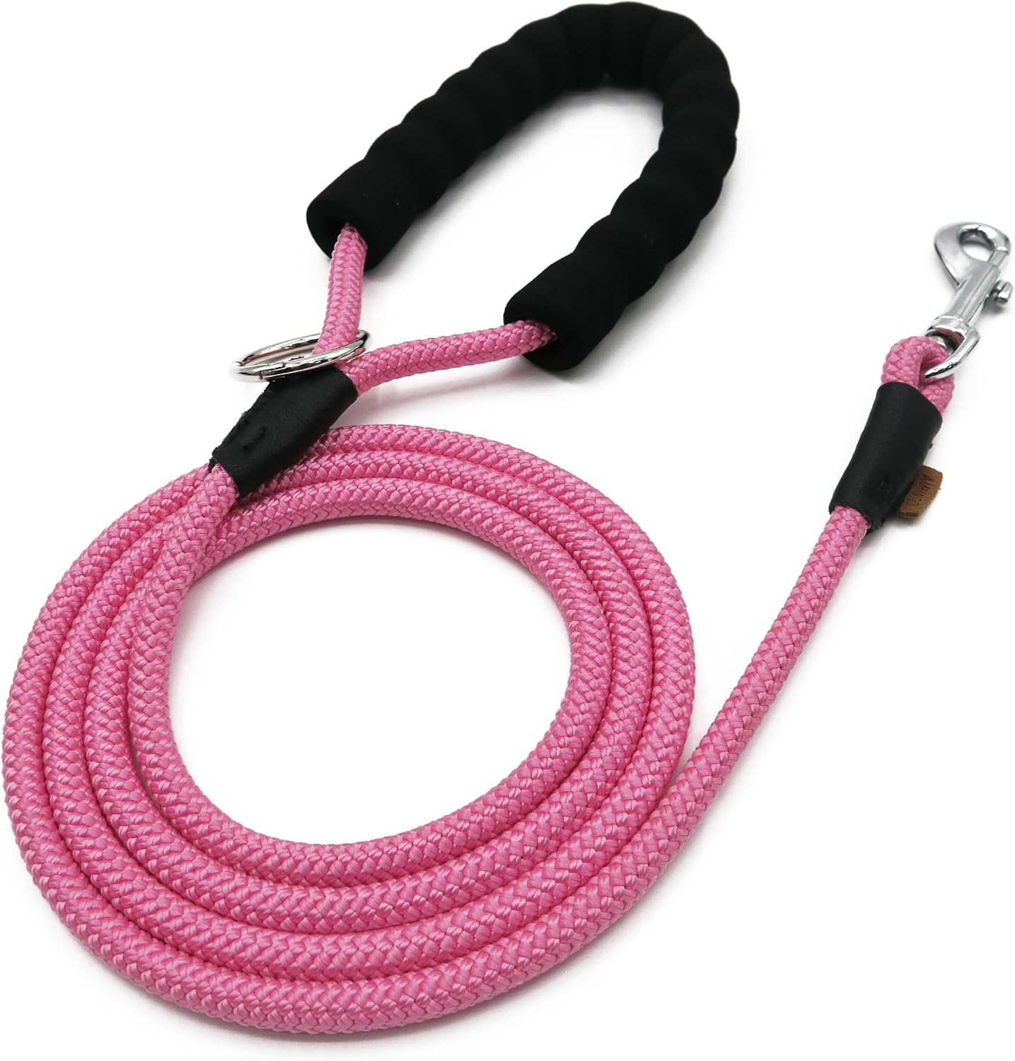 Dog Leash, Braided Rope Traction - Walking Training Lead for Medium/Large Dogs ((1/2") x 6FT, Black) - Image 10