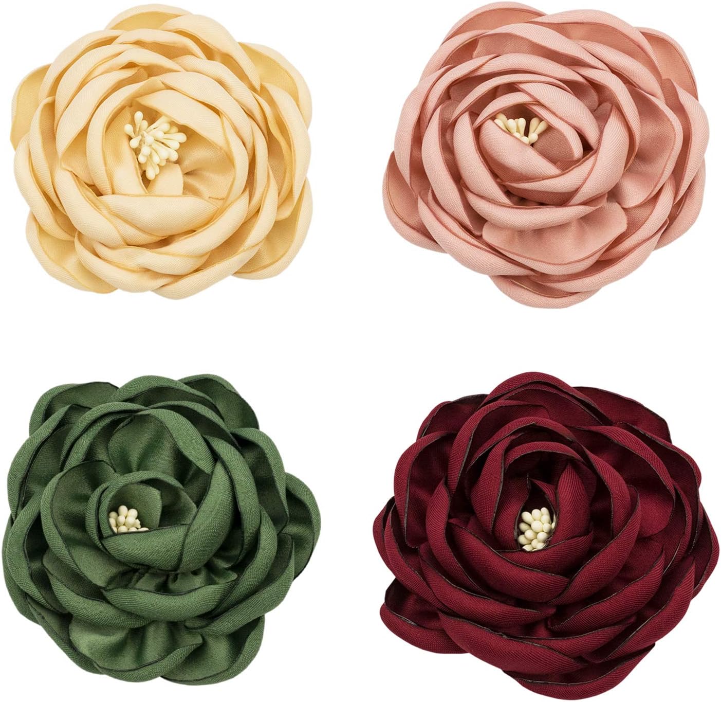 Awgusu pet collar charms slides flower accessories front view pack of four colors