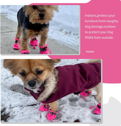 Teozzo dog boots set of 4 pieces