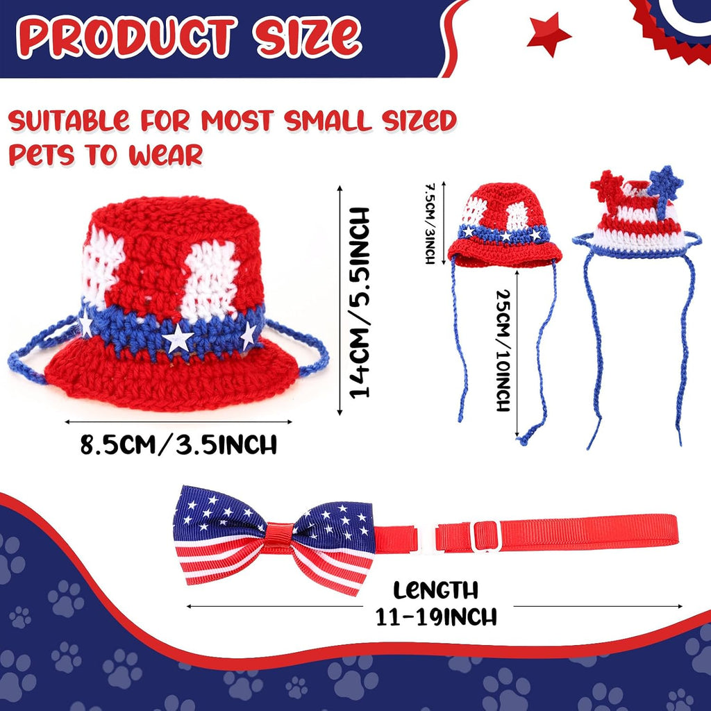Rabbit wearing 4th of July pet costume accessories