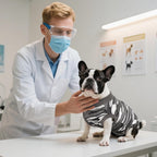 Cat wearing professional Kuoser post-surgery recovery vest