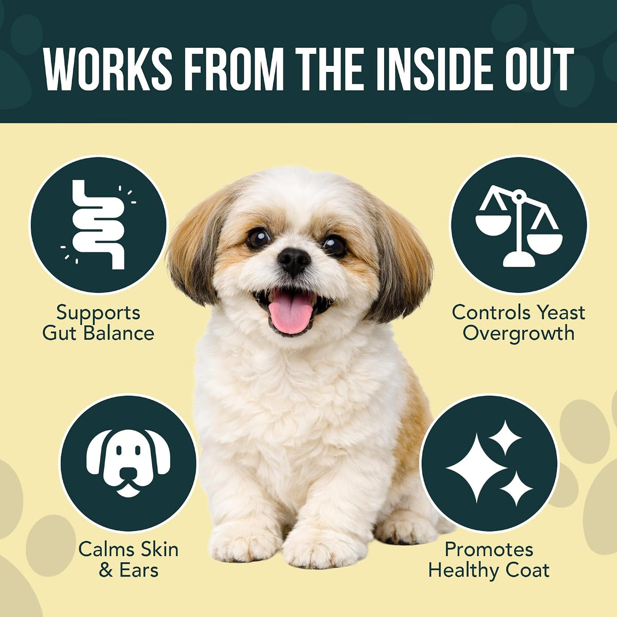 Natural herbal anti inflammatory supplement drops for dog paw scratching