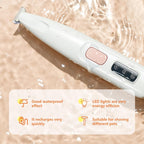 Close up of the 18mm narrow precision blade on the cordless dog paw trimmer.