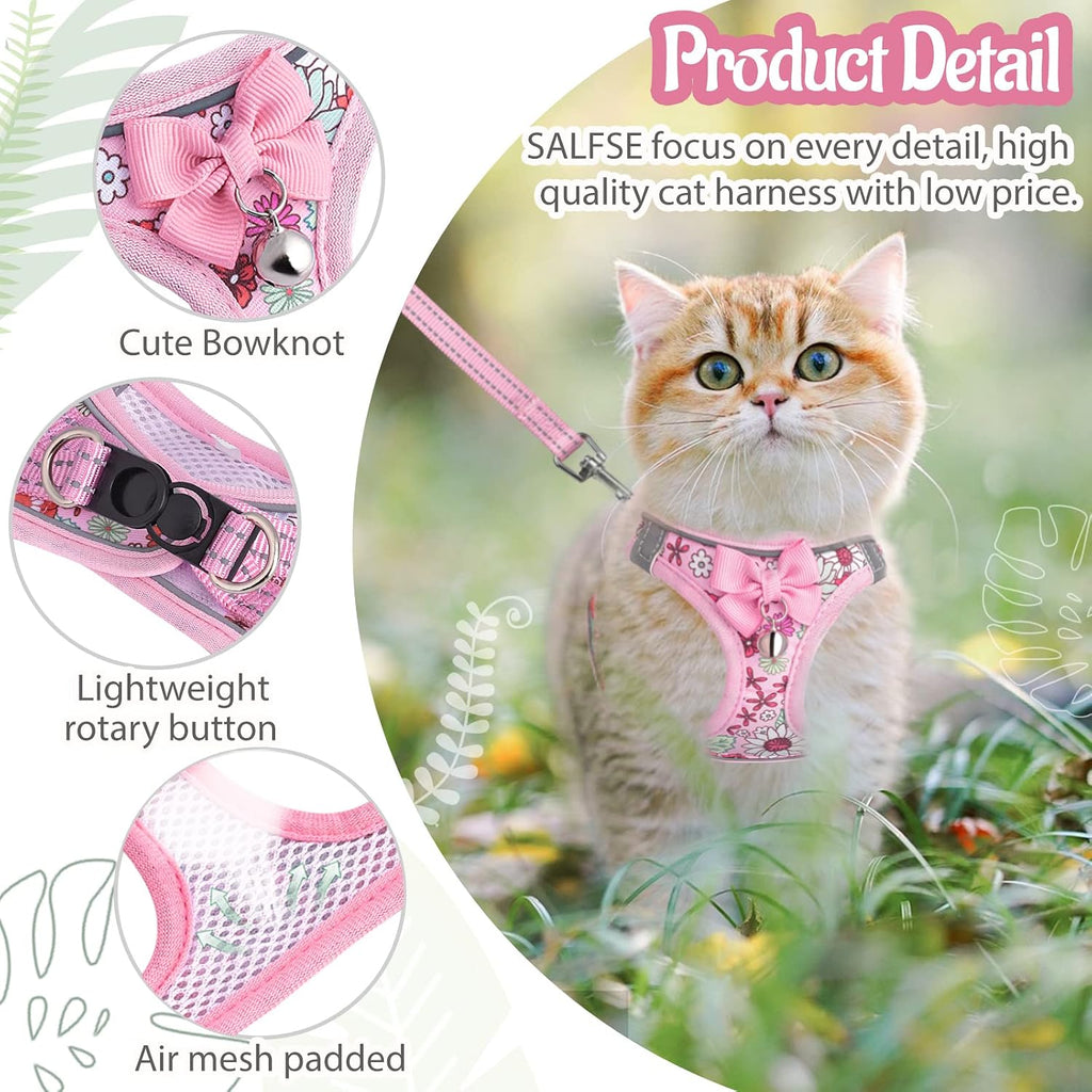 SALFSE soft breathable mesh pet harness back closure details