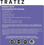 Tratez shiny coat support dog supplement packaging details