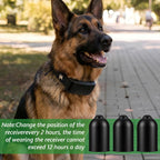 Protective silicone covers for electronic dog collar contact points showing flexibility.