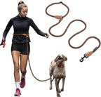 Mile High Life Hands Free Dog Leash front view in dark brown