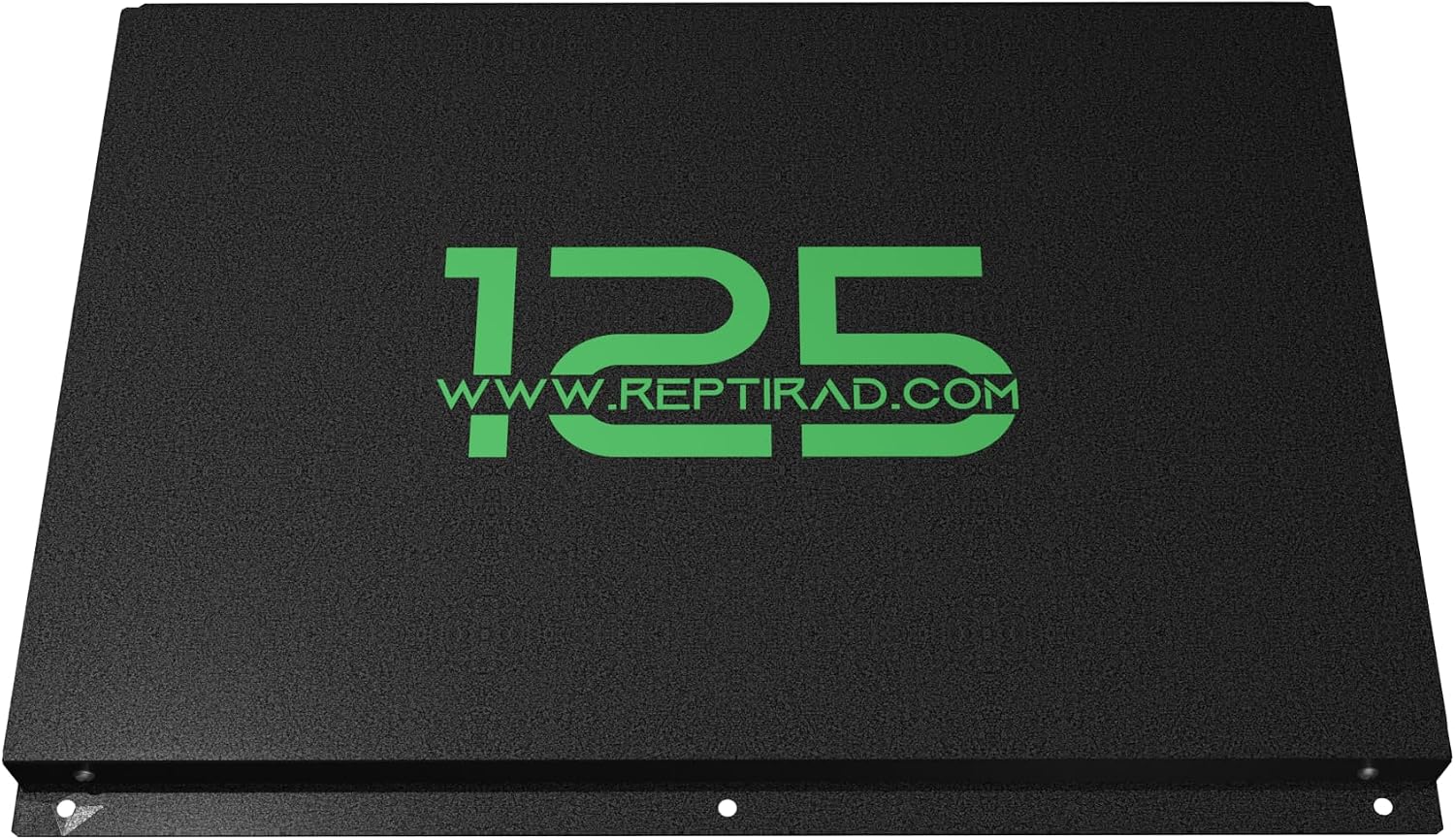 ReptiRad 125 Watt slim galvanized steel radiant heater side profile view