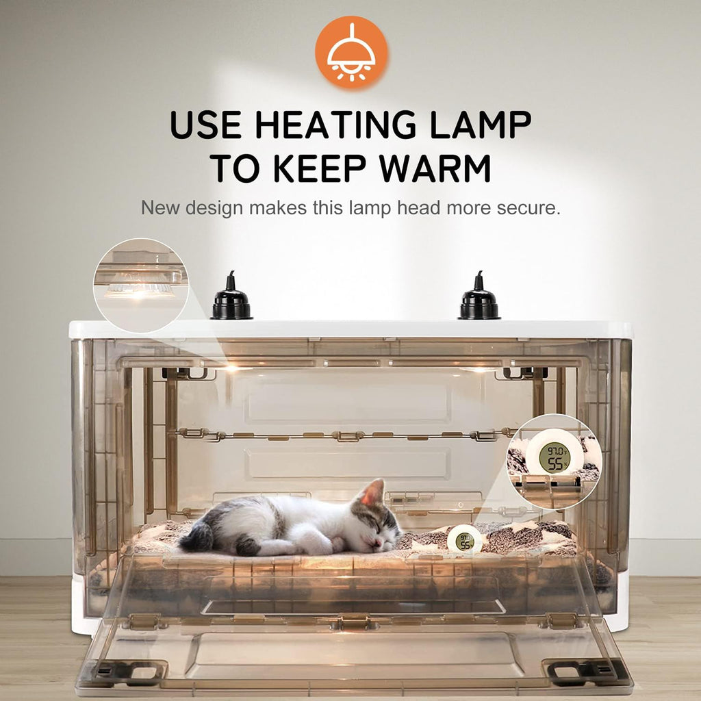 HKDQ pet intensive care unit side angle highlighting ventilation holes and temperature display