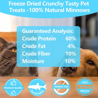 Resealable black lid jar of Jadingsfarm freeze dried fish pet treats