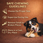 Three pack of USA sourced natural elk antler chews for puppies