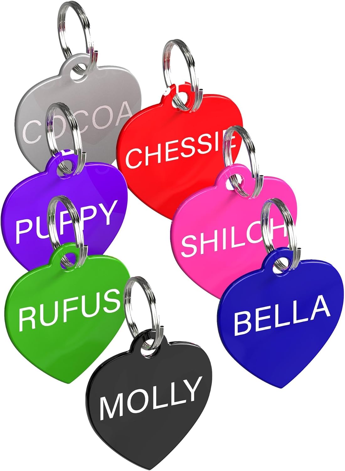 Size comparison of the large bone custom pet identification accessory for dogs.
