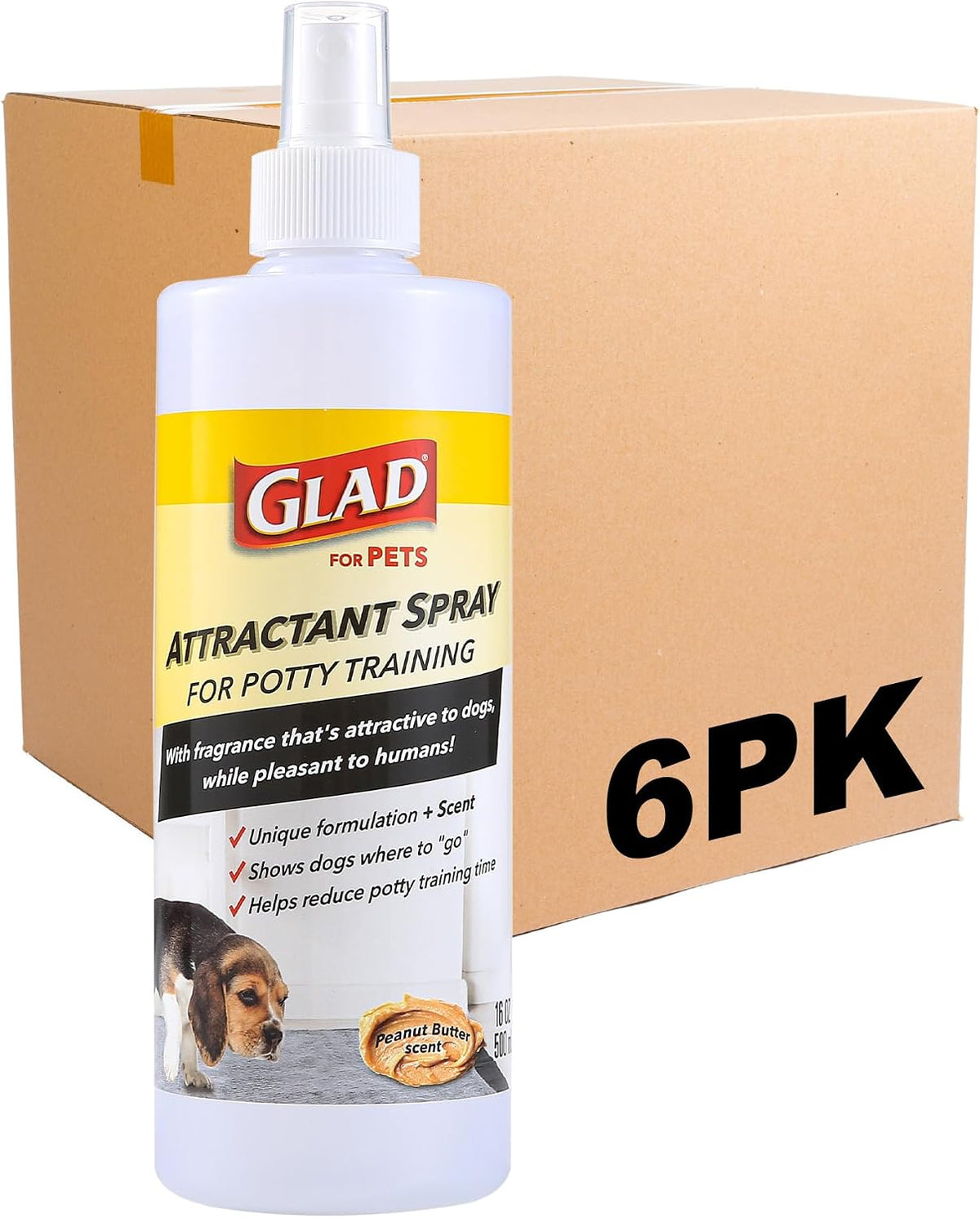 Glad for Pets Attractant Spray for Potty Training Dogs and Puppies, Peanut Butter Scent, Pheromone Attractant Encourages Marking in Designated Areas, Indoor and Outdoor Use, 16 Fl Oz - Image 9