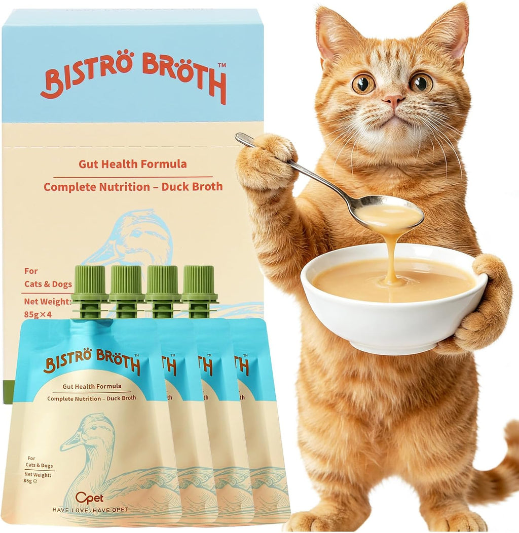 Opet Bistro Broth Duck Cat Topper front packaging view