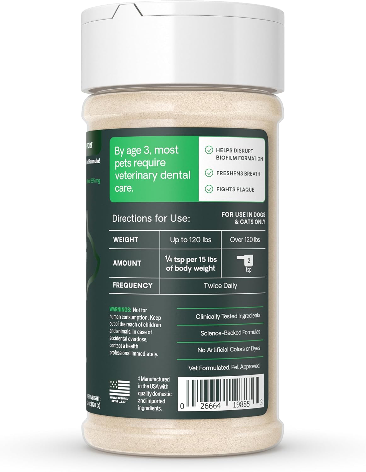 VetriScience Dental Care Powder for Dogs and Cats, 4.2 oz - Image 12
