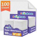 Poikshark disposable changing pads front view packaging