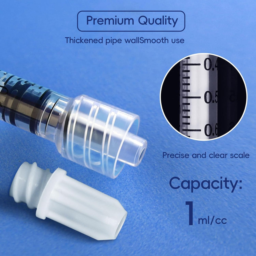High-quality latex-free plastic syringe being prepared for precise craft dispensing and pet feeding.