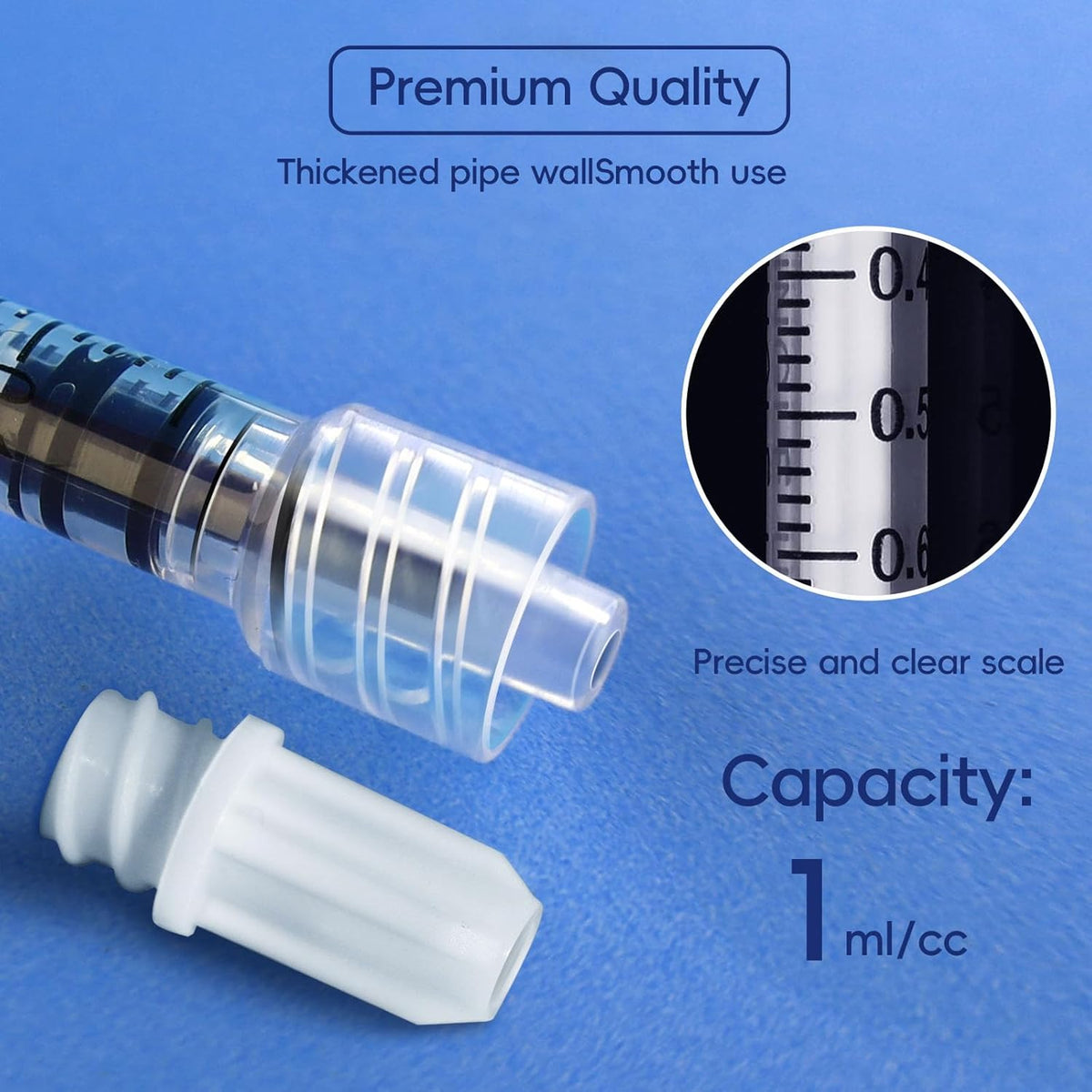 High-quality latex-free plastic syringe being prepared for precise craft dispensing and pet feeding.