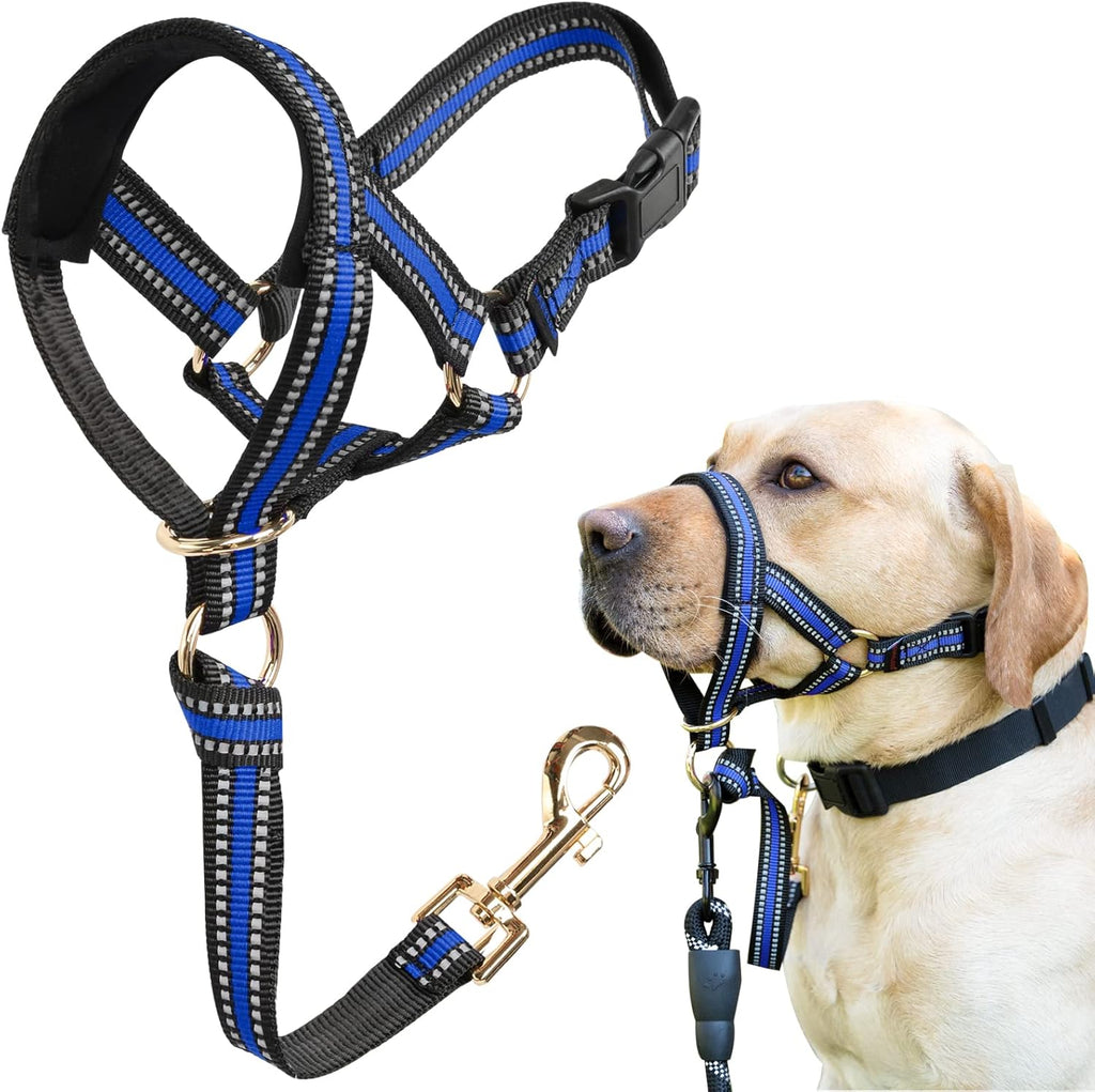 Barkless Muzzle Leash for heavy pullers side profile