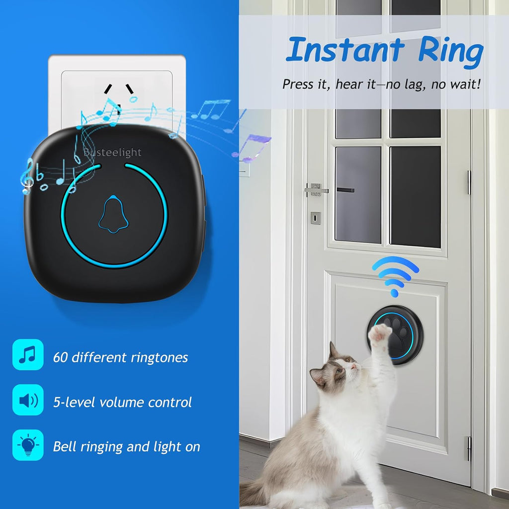 Busteelight wireless doorbell receiver unit