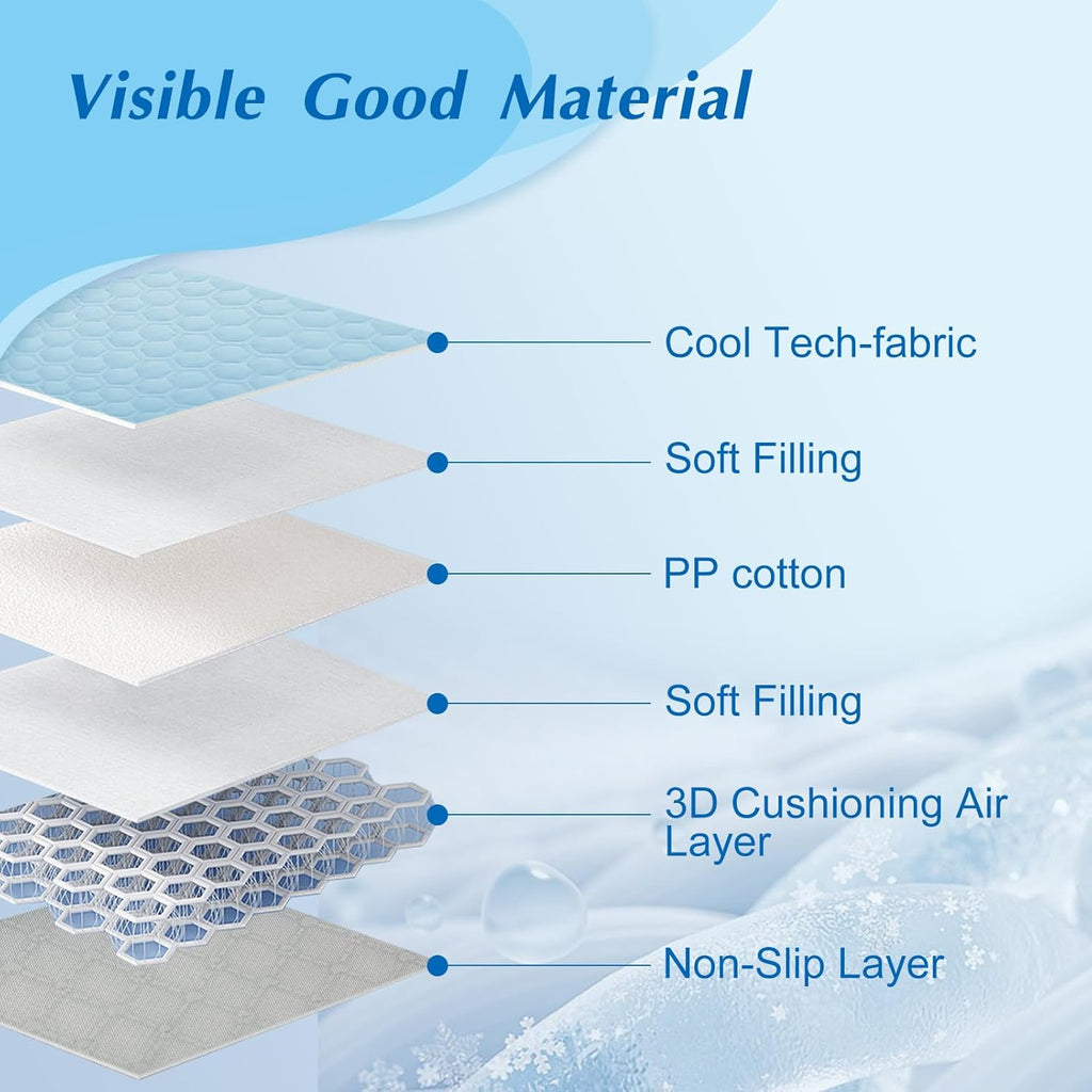 Cooling Mat for Dogs, Thick Breathable Dog Cooling Mat Q-MAX>0.45, Dog Cooling Bed Chill Cool Fiber & Non-Slip Bottom Cold Crate Pad Kennel Bed for Dog Puppy and Cat, Non-Toxic, Foldable & Washable - Image 10