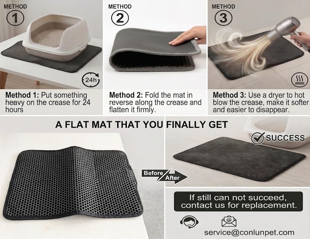 Phthalate free non slip pet mat protecting hardwood floors from stains
