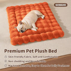 SOMAHE Cat Bed Mat, Soft Plush Faux Fur Kneading Pet Bed, Machine Washable Cat Sleeping Pad for Indoor Cats & Kittens, Non-Slip Fluffy Cat Rug for Couch Sofa Floor, 23x15 Inch Grey - Image 11