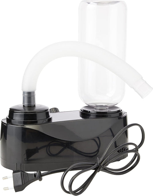 Zoo Med compact reptile misting machine with adjustable hose attachment for exotic pet enclosures.