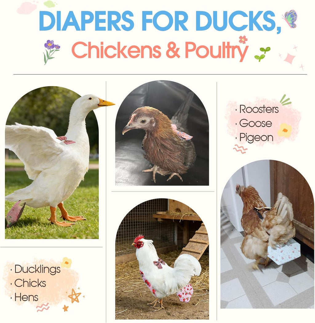 QBLEEV reusable duck diaper showing waterproof inner lining