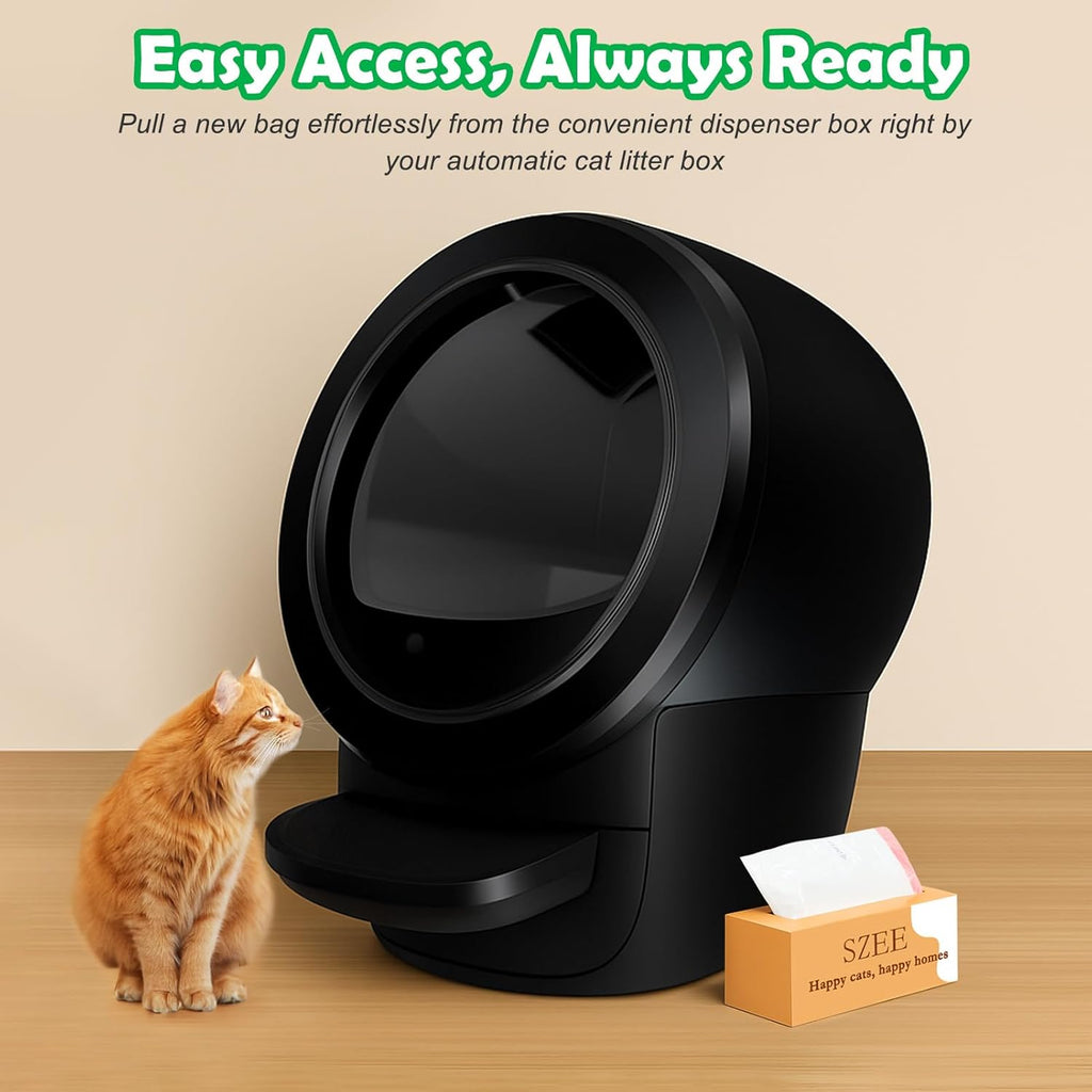 SZEE heavy duty cat litter bags roll showing durable material texture
