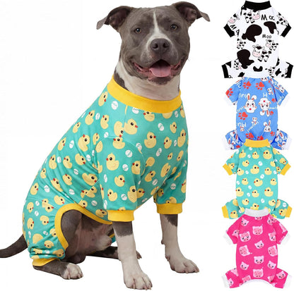 XPUDAC 4 Pieces Dog Pajamas Soft Strechy Puppy Onesies Pet Clothes for Small Medium Dogs Boy Girl Cat Pet Outfit, 153-XS - Image 14