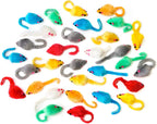 CHIWAVA 36PCS 4.1'' Furry Cat Toy Mice Rattle Small Mouse Kitten Interactive Play Assorted Color - Image 9