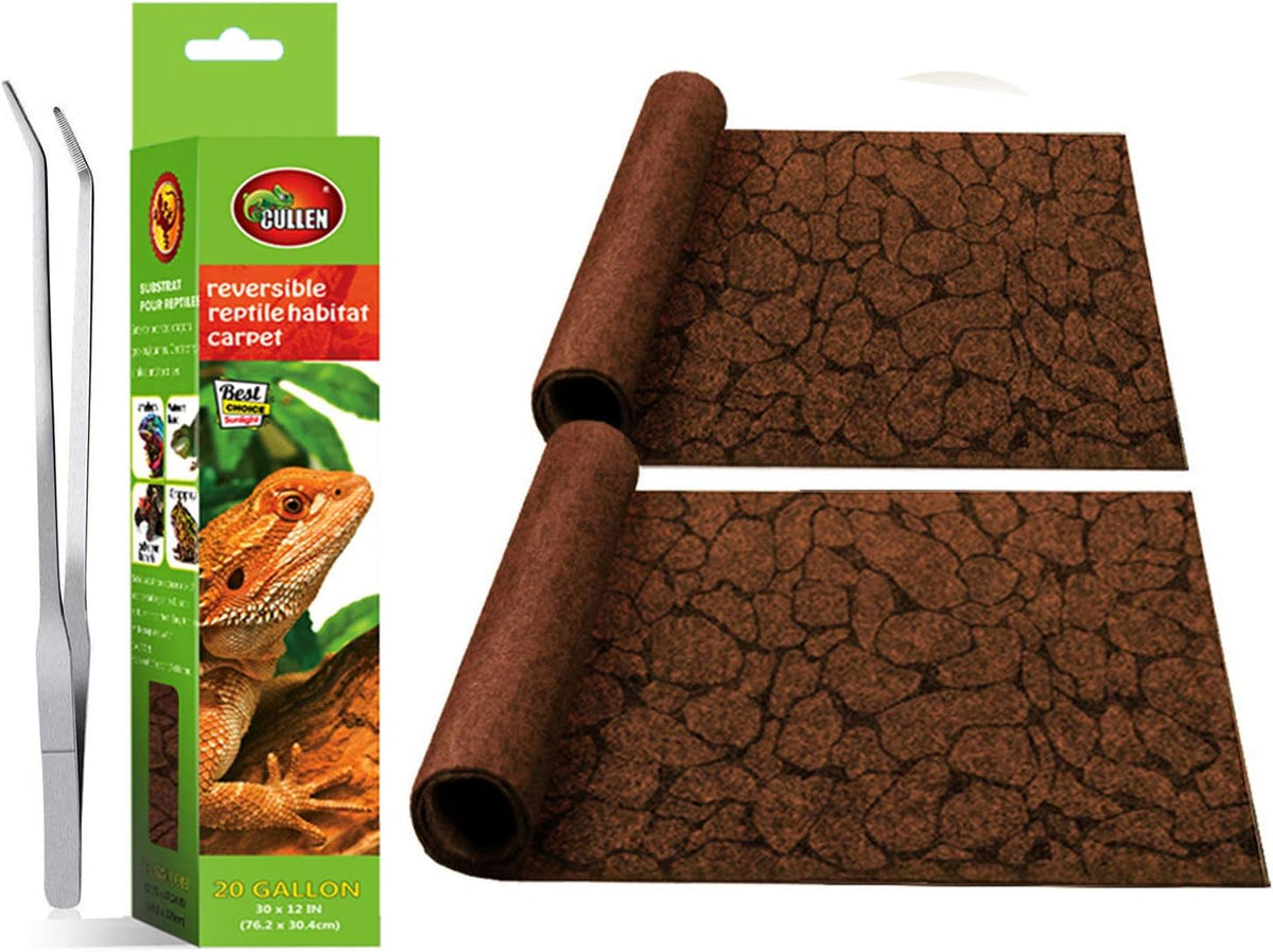 Two pack reptile carpet rolls ready for tank setup