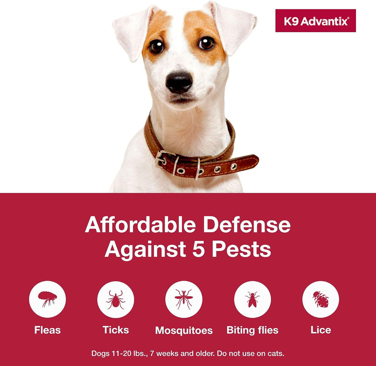 K9 Advantix eleven to twenty pounds medium dog pest control tubes