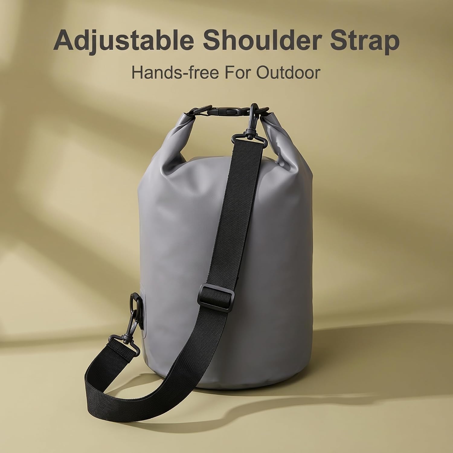 NEECONG dog food carrier being carried comfortably with the adjustable shoulder strap
