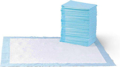 Amazon Basics Leak-Proof Dog and Puppy Potty Training Pee Pads with Quick-Dry 5-Layer Super Absorbent Design, Regular Size 22 x 22 inch, Blue & White, 100 Count - Image 11
