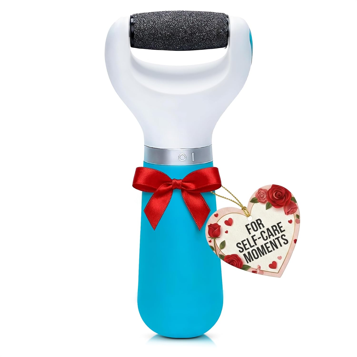AZZORI Electric Foot Callus Remover Tool front view in ocean blue color.