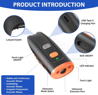 Svtrat ultrasonic device with LED flashlight active