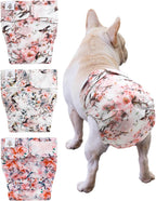 CuteBone Washable Dog Diapers Female No Tail Hole 3 Pack Reusable Doggie Period Training Pants for Docked-Tail Frenchie French Bulldog Boston Terrier Without Tail WWD15M - Image 9
