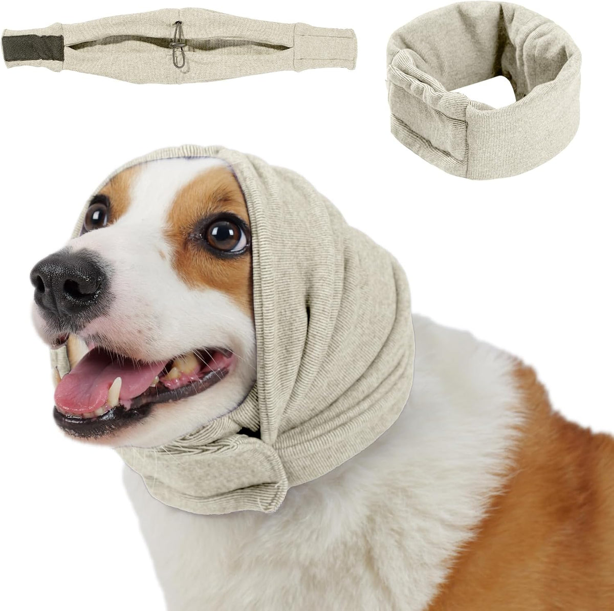 Dog Calming Hoodie, No Shake Ear Wraps for Dogs, Adjustable Dog Ear Muffs for Noise Protection, Ear Wrap Head Cover for Head Warp Anxiety Relief, Hematoma, Grooming and Force Drying - Image 10