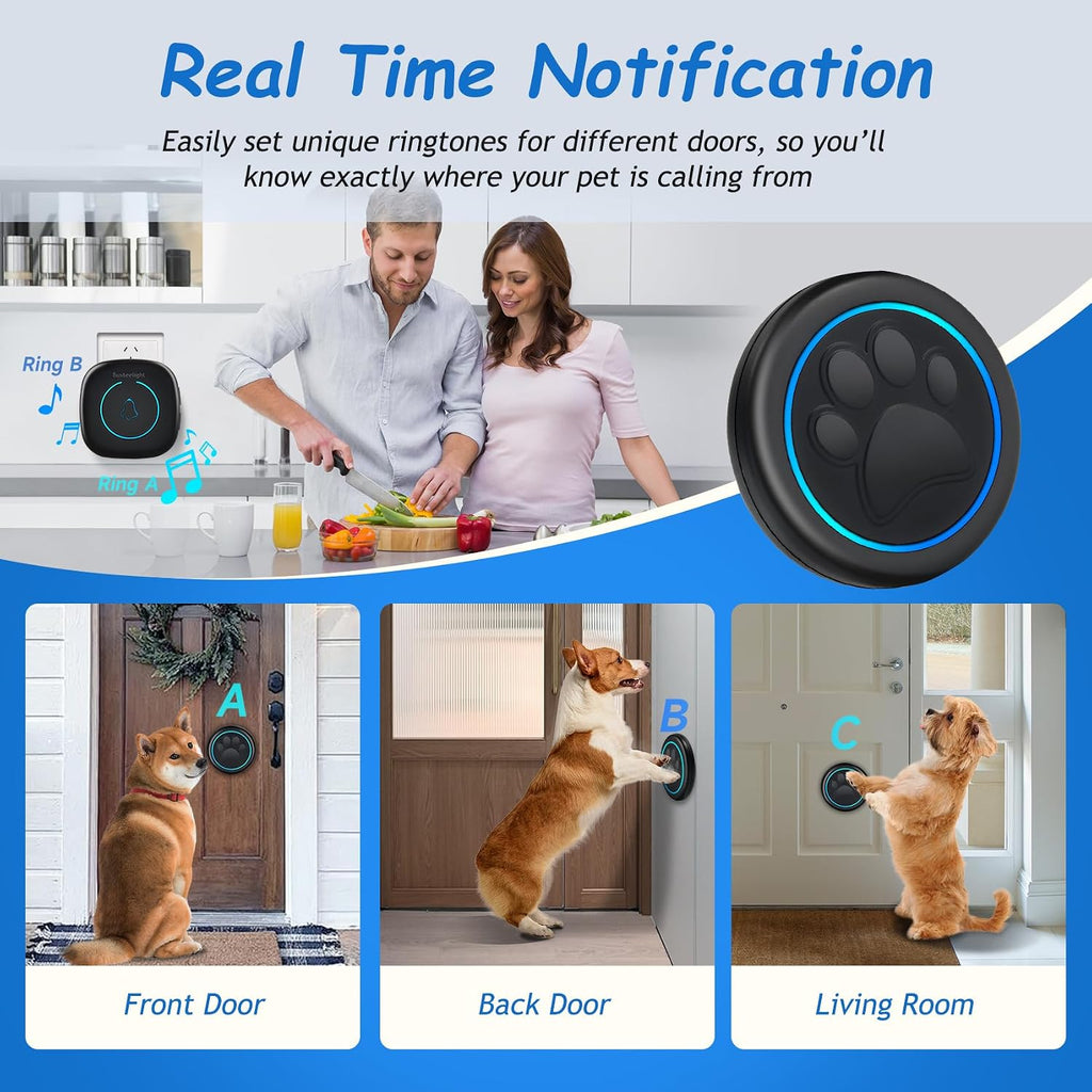 Wireless pet communication bell for potty training