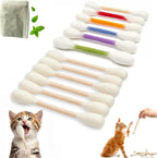6 Pack Giant Cotton Swab Catnip Toys,Cat Q Tip Toy,Felt Interactive Kicker Chew Toys for Kittens & Indoor Cats, Soft Teething Toy with Organic Catnip, Eases Anxiety & Boredom, Cat Lover Gift (Orange) - Image 9