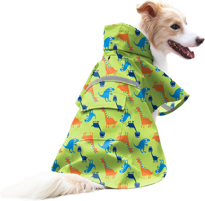 NACOCO Large Dog Raincoat Adjustable Pet Water Proof Clothes Lightweight Rain Jacket Poncho Hoodies with Strip Reflective (XL, Pink) - Image 15